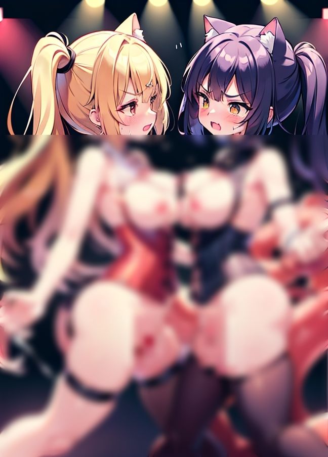 サンプル画像1:リアルキャットファイト！’賞金を賭けて本気の闘い’(ハンドパワー) [d_439607]