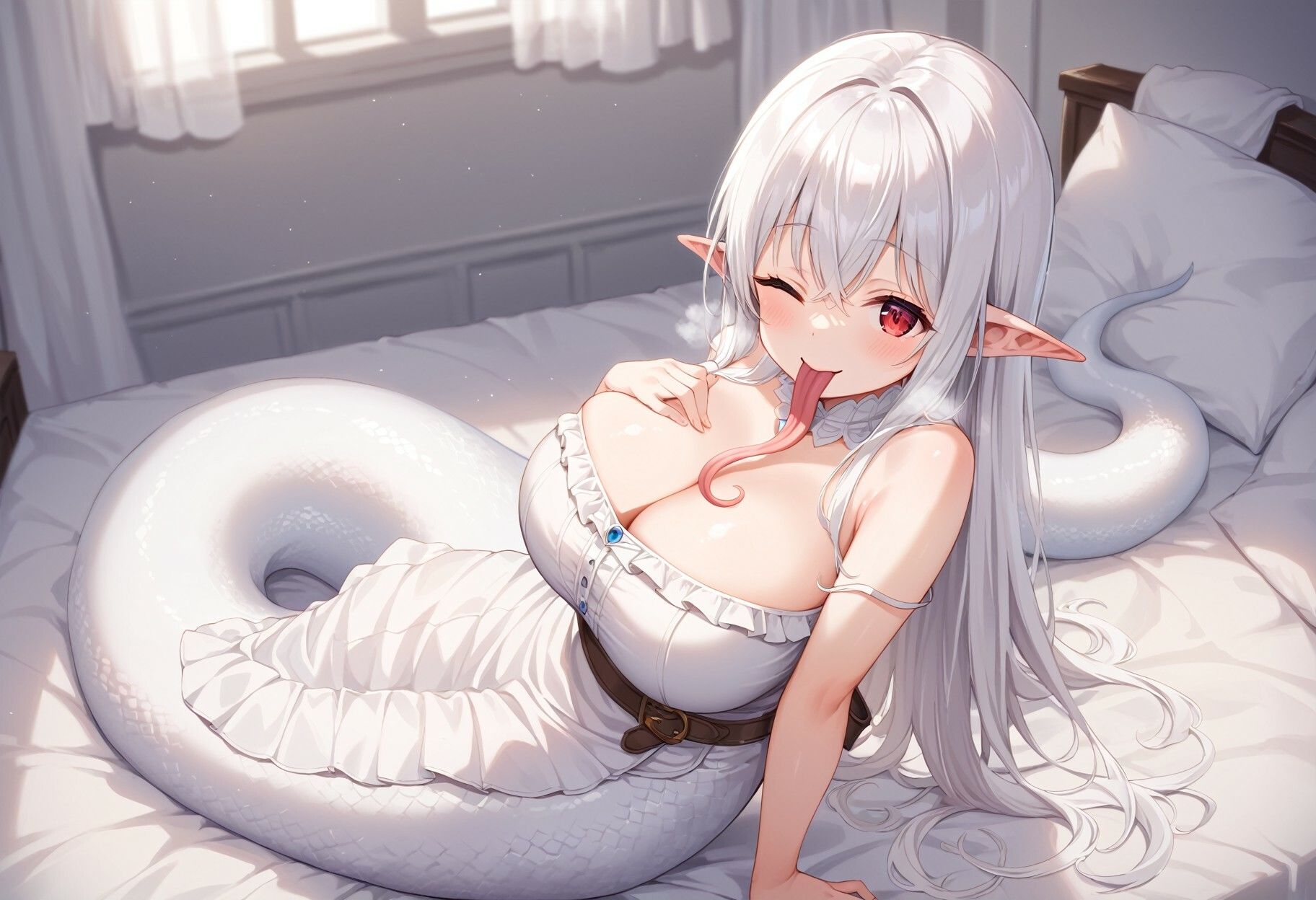 サンプル画像1:ラミアさんのふわトロおっぱいCG集(d2) [d_439654]