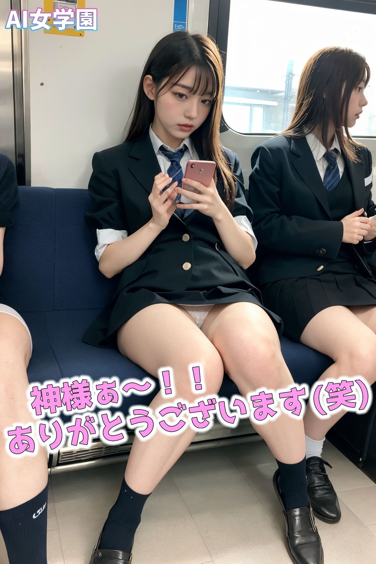 サンプル画像5:女子校生のパンチラ盗撮＆大量ぶっかけ(AI女学園) [d_439689]