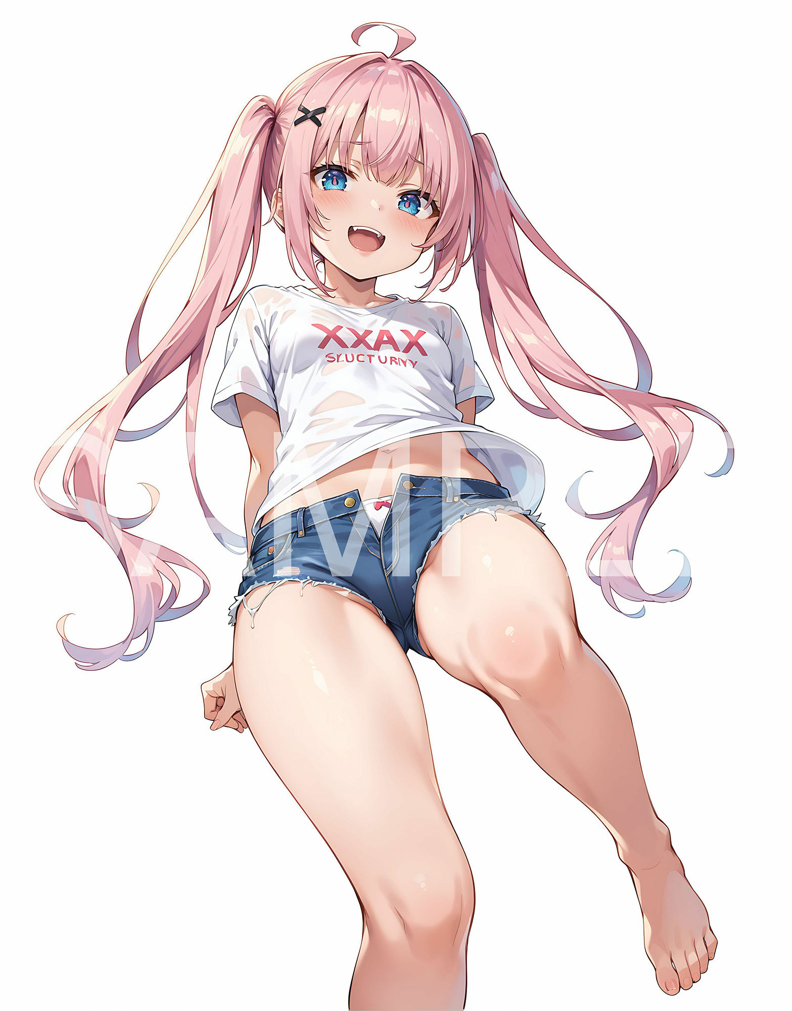 サンプル画像1:えちえち 美少女×ポーズ集 – ツインテ少女編 -(aiもちち) [d_440093]