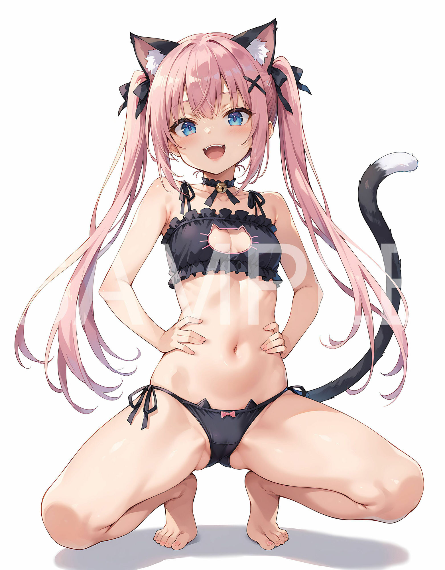 サンプル画像4:えちえち 美少女×ポーズ集 – ツインテ少女編 -(aiもちち) [d_440093]