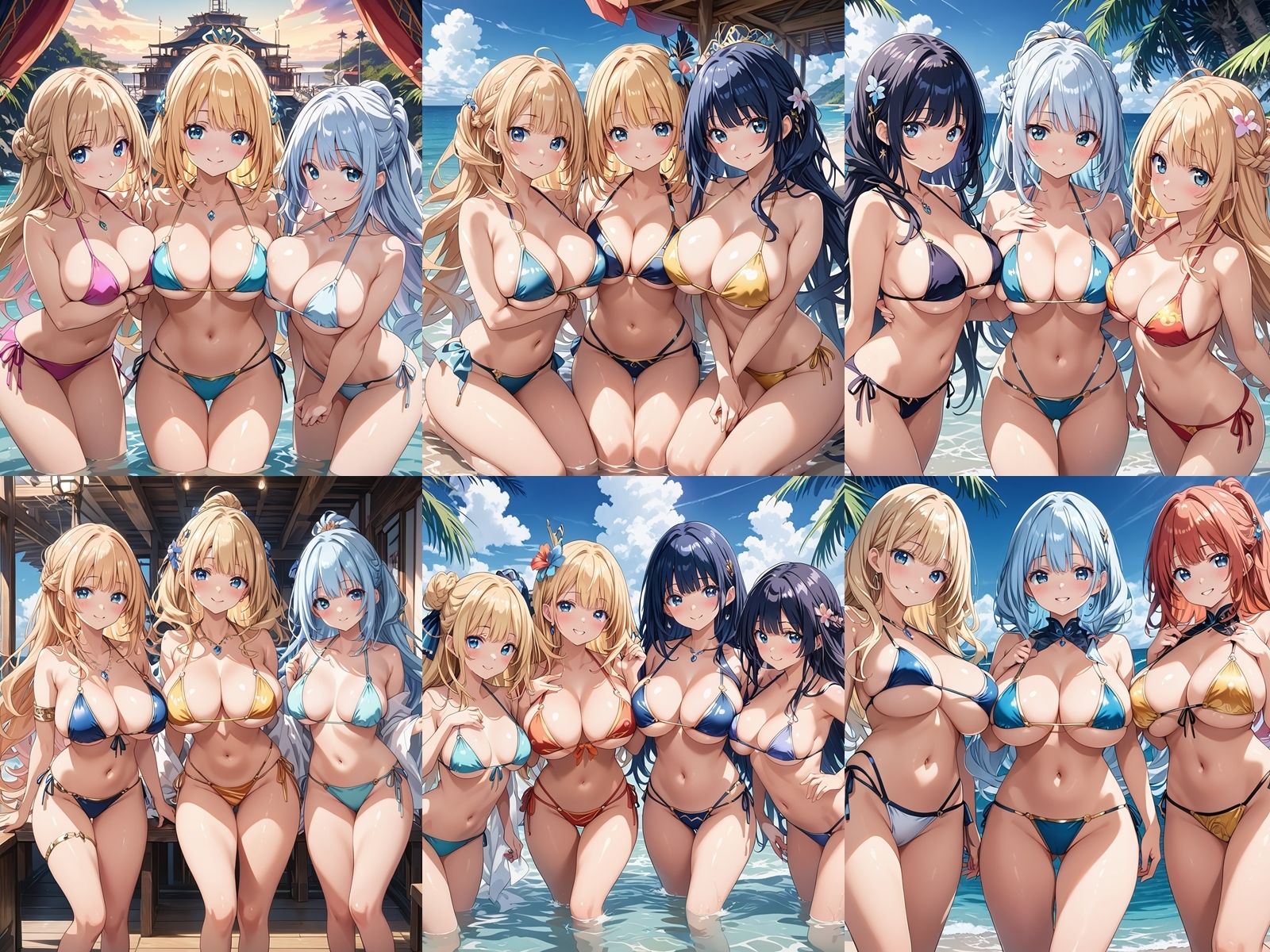 サンプル画像1:水着ハーレムを作ってボテ腹にしてやった件【ハーレム王にオレはなる】(ハーレムランド) [d_440218]