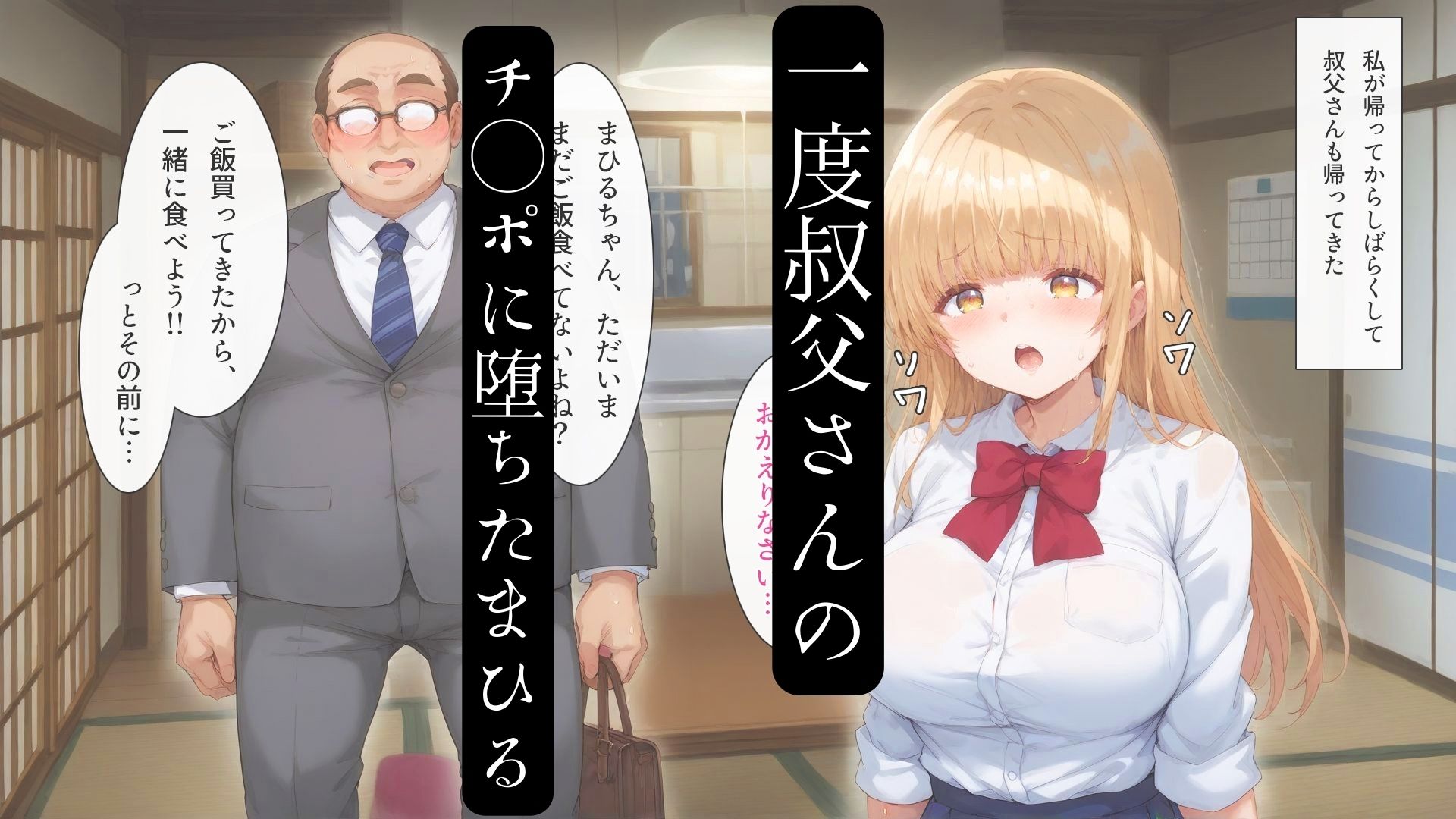 サンプル画像2:お隣の天使様がまた叔父さんに種付けされていた件(熱男) [d_440271]