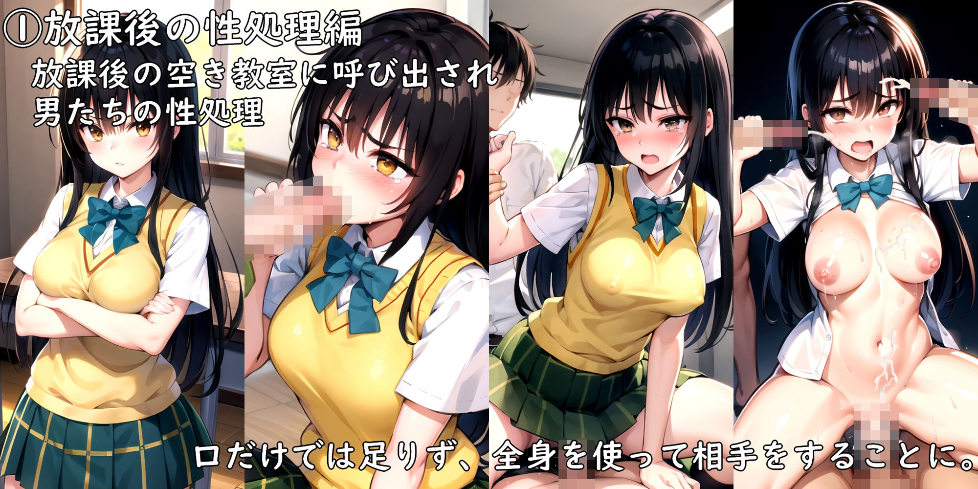 サンプル画像1:よくある話 〜犯●れた少女が男たちのオモチャになる話〜(AI画商) [d_440299]