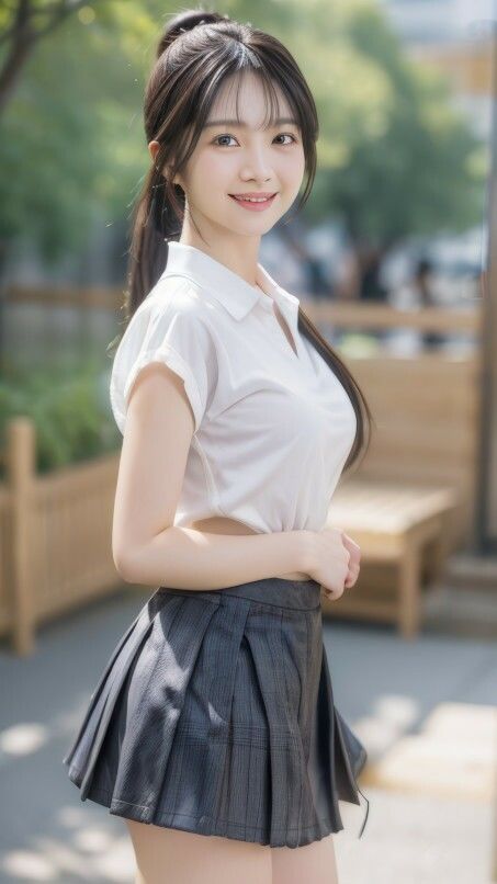 サンプル画像2:AI生成 街角で出会う大人の女子校生スタイル Girl1 Vol.1-1(美伝プロジェクト) [d_440304]