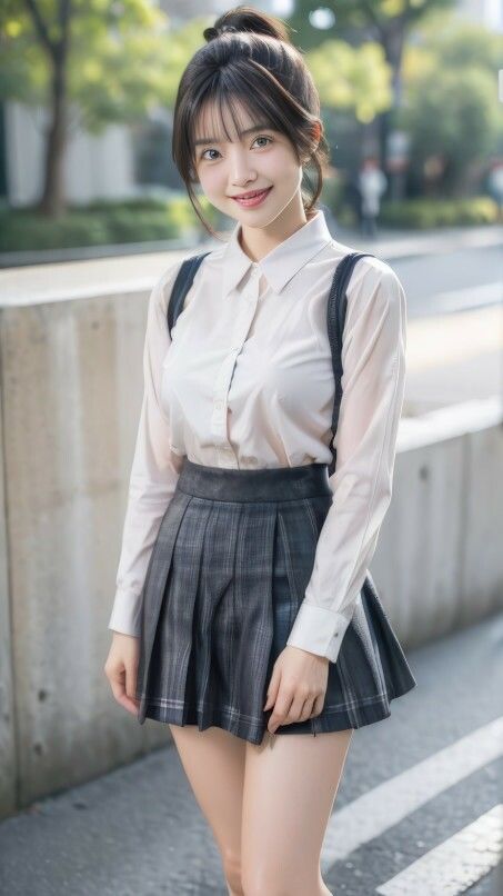 サンプル画像3:AI生成 街角で出会う大人の女子校生スタイル Girl1 Vol.1-1(美伝プロジェクト) [d_440304]