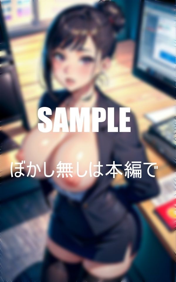 サンプル画像2:いやらしいオフィスレディーたちの誘惑それを我慢できない男性社員たち(Mサークル) [d_440388]