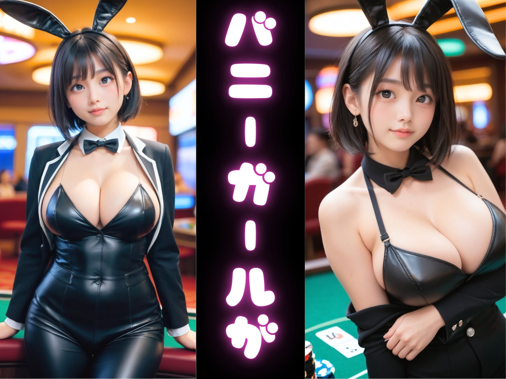 サンプル画像1:バニーガールがカジノで中出し後に「くぱぁ」160連発(りんりんあーと) [d_440411]