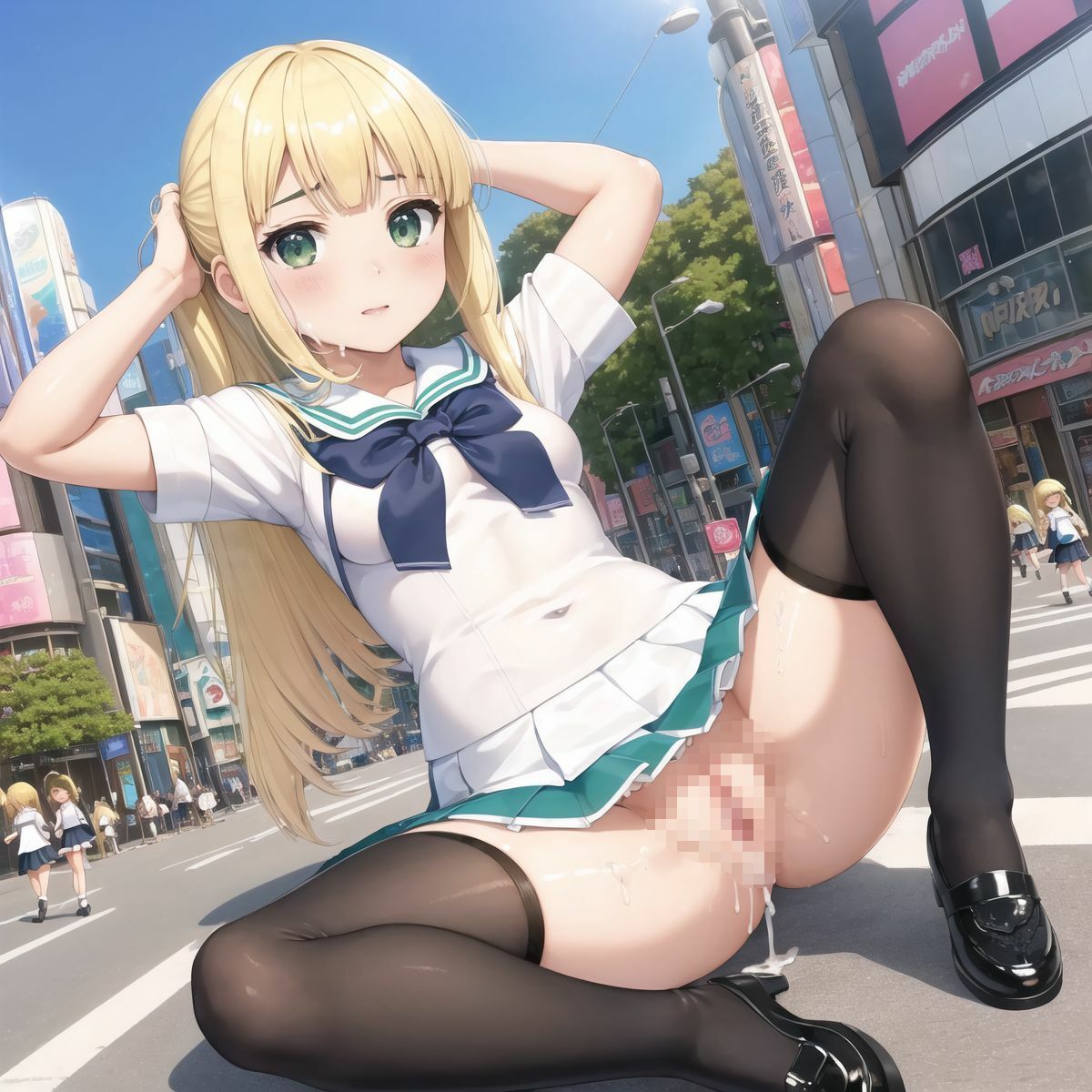 サンプル画像3:制服少女にイタズラしてみた(ウェッティ) [d_440481]