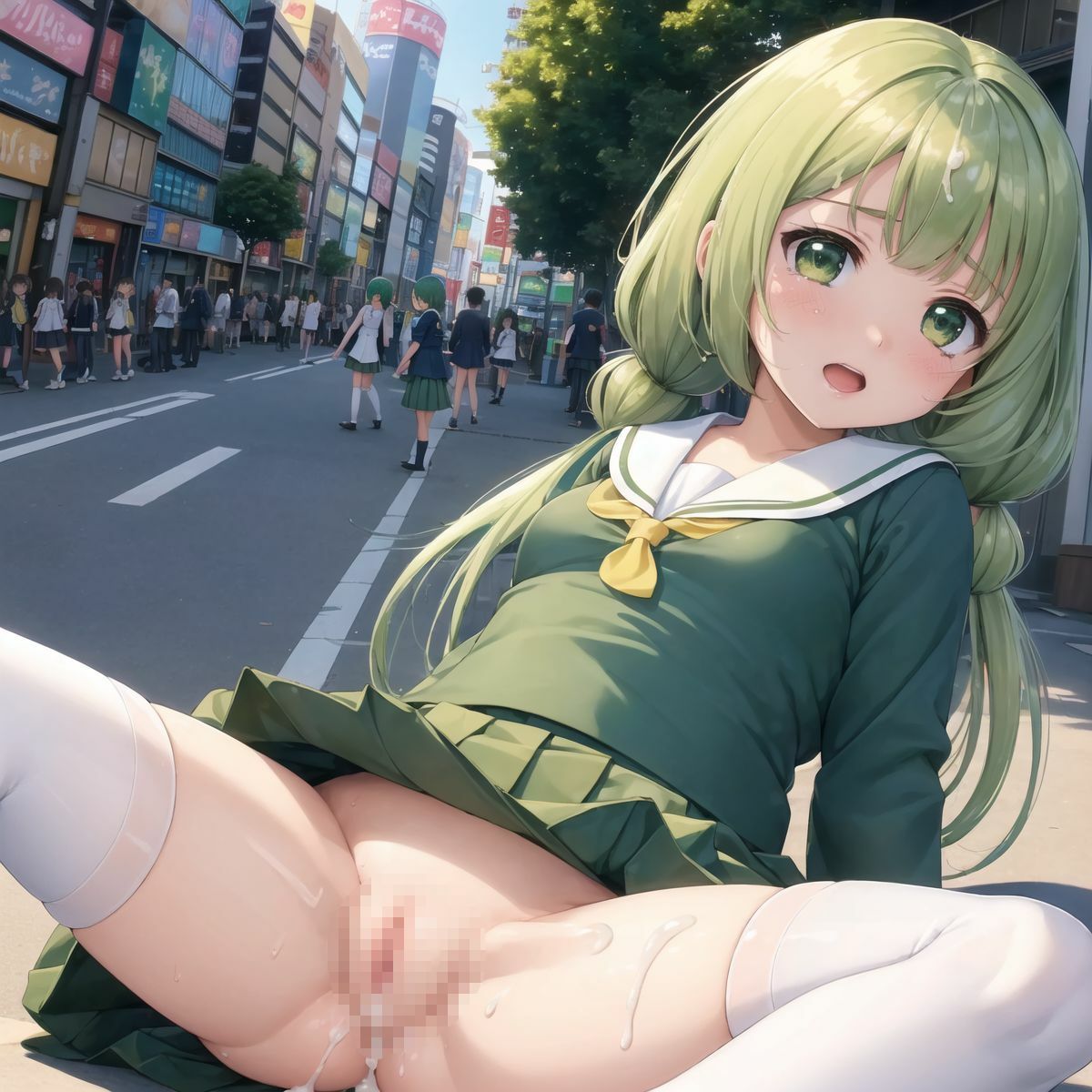 サンプル画像4:制服少女にイタズラしてみた(ウェッティ) [d_440481]