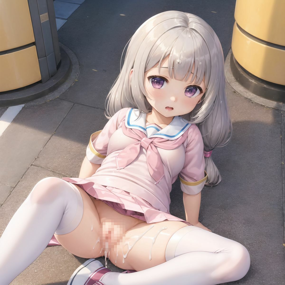 サンプル画像6:制服少女にイタズラしてみた(ウェッティ) [d_440481]