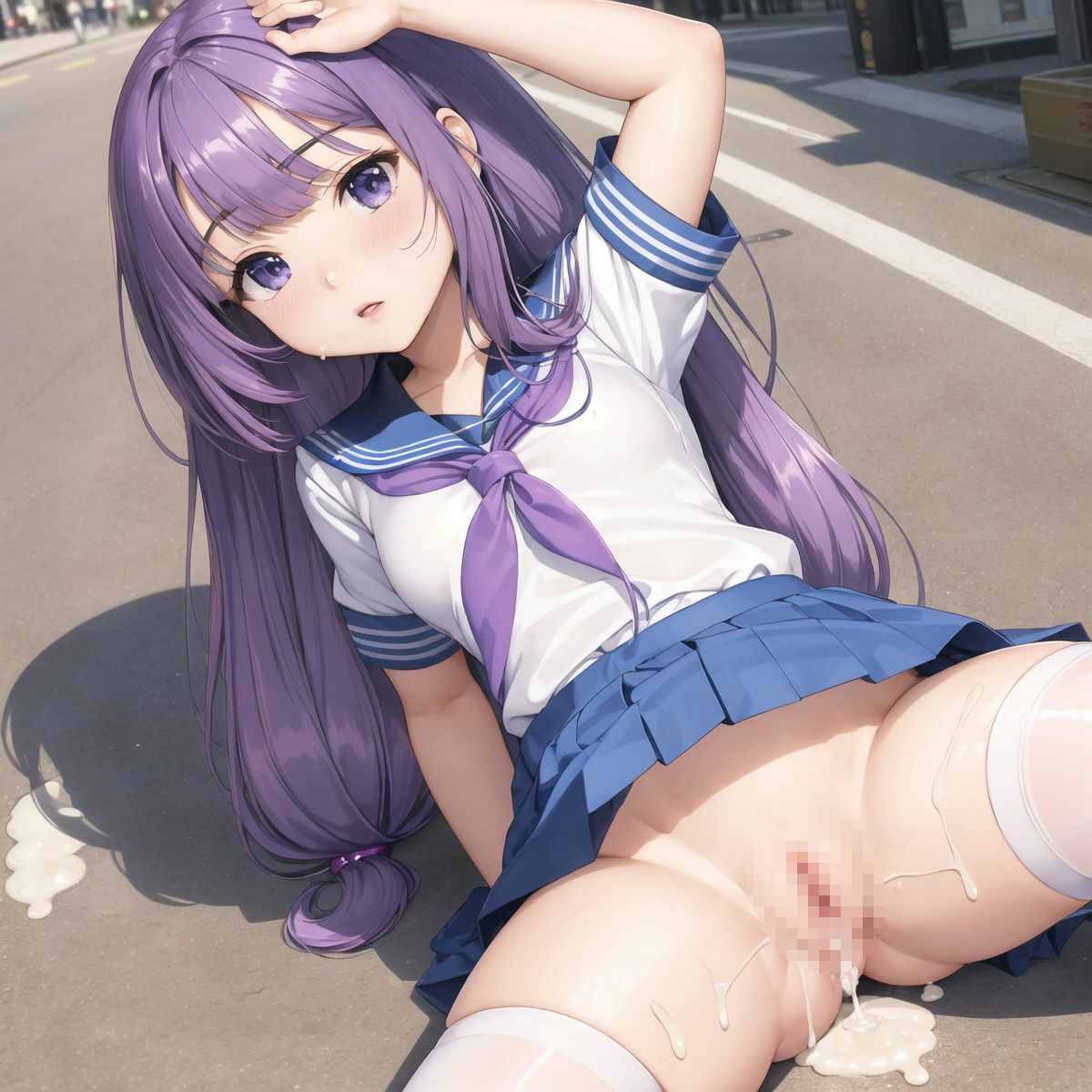 サンプル画像6:制服少女にイタズラしてみた2(ウェッティ) [d_440482]