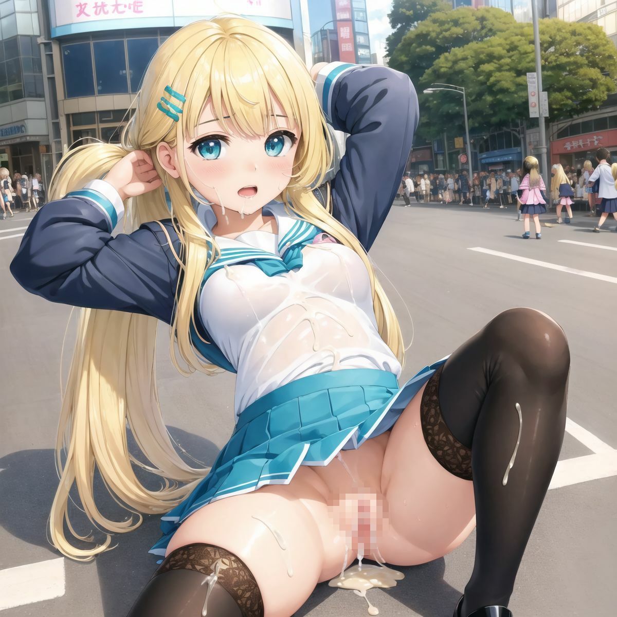 サンプル画像1:制服少女にイタズラしてみた3(ウェッティ) [d_440483]