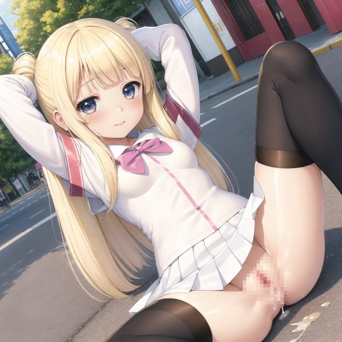 サンプル画像4:制服少女にイタズラしてみた3(ウェッティ) [d_440483]