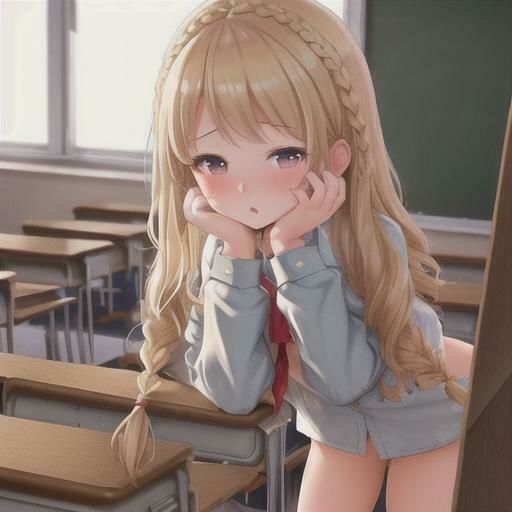 サンプル画像1:編み込み金髪ちゃんのどこでも露出！！(まんまんちん) [d_440497]