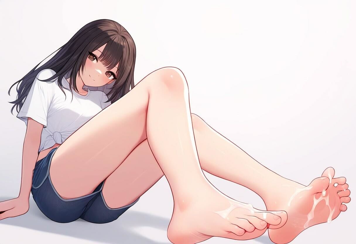 サンプル画像3:膨らみかけJ〇1の足裏にぶっかけ〜ういのパンツ見ながら早くシコってよ〜(晴耕雨読) [d_440596]