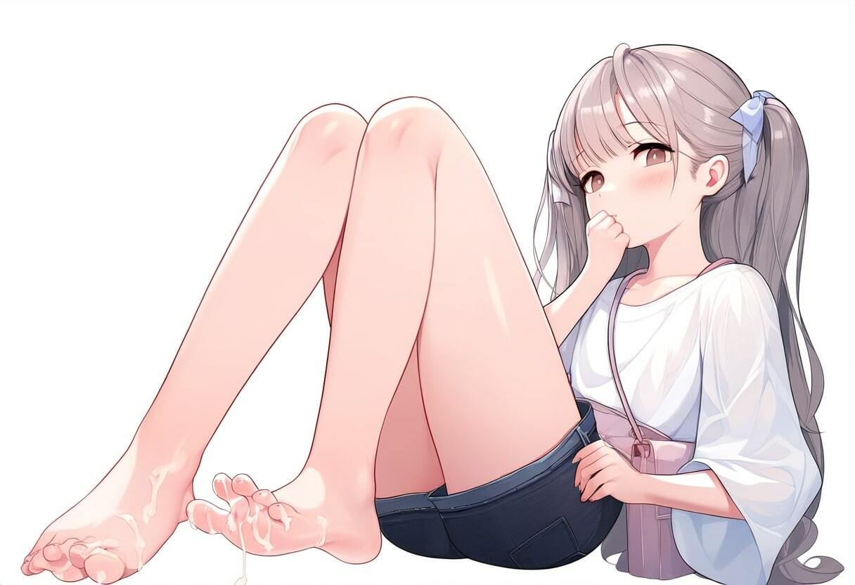 サンプル画像5:膨らみかけJ〇1の足裏にぶっかけ〜ういのパンツ見ながら早くシコってよ〜(晴耕雨読) [d_440596]