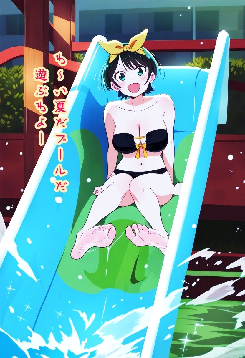 サンプル画像1:Ai image book.15 更〇瑠夏 プールとSEX(智之) [d_440638]