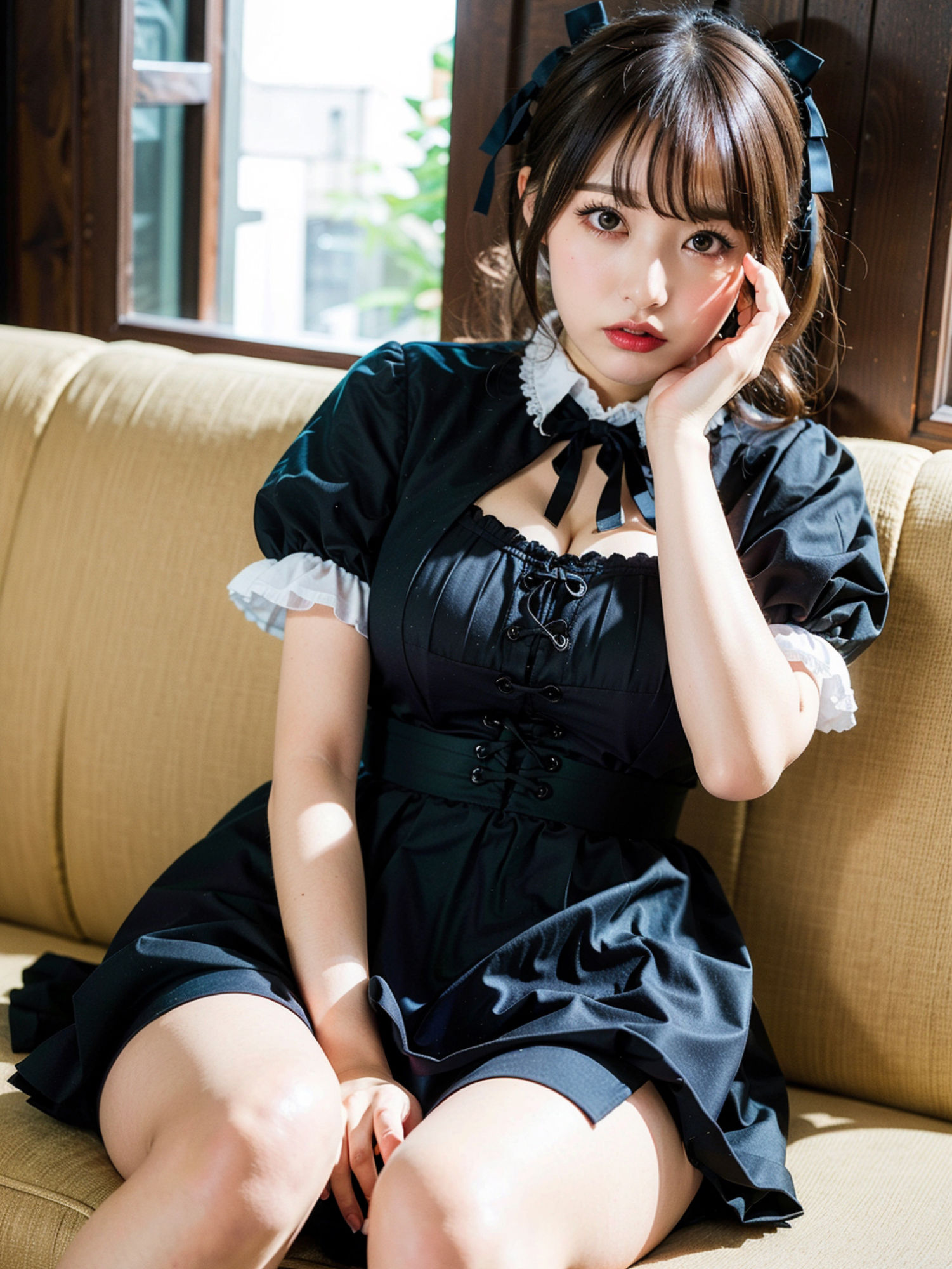 サンプル画像2:上からメイド(マジで恋するAIガール) [d_440652]