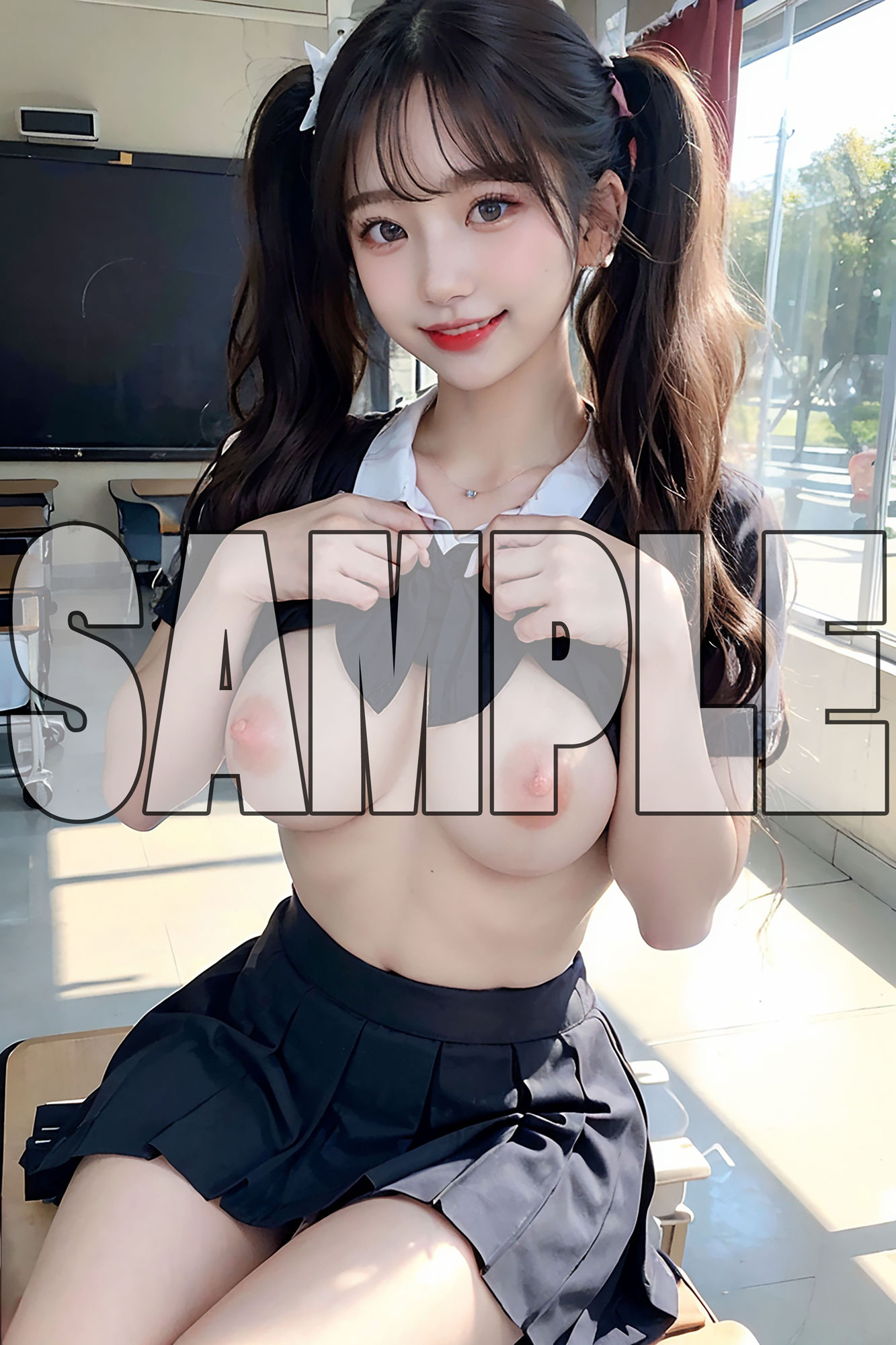 サンプル画像2:絶対に見つかっちゃいけない学校でこっそりエッチ(EROME) [d_440746]