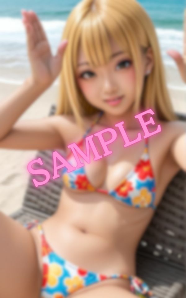 サンプル画像1:水着のセフレと海デート！勃起がバレないかドキドキ…(ウインナー大好き美女) [d_440967]