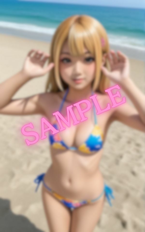 サンプル画像3:水着のセフレと海デート！勃起がバレないかドキドキ…(ウインナー大好き美女) [d_440967]