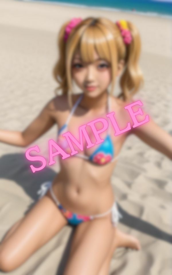 サンプル画像5:水着のセフレと海デート！勃起がバレないかドキドキ…(ウインナー大好き美女) [d_440967]