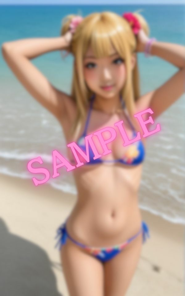 サンプル画像6:水着のセフレと海デート！勃起がバレないかドキドキ…(ウインナー大好き美女) [d_440967]
