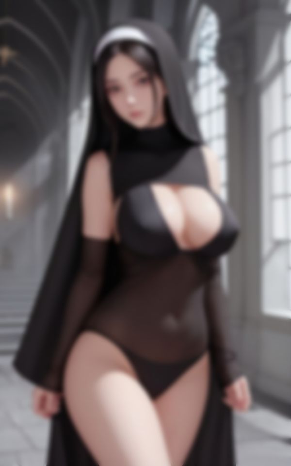 サンプル画像3:性欲が止まらない淫乱巨乳シスター18禁撮影写真集(AIおとは) [d_440977]