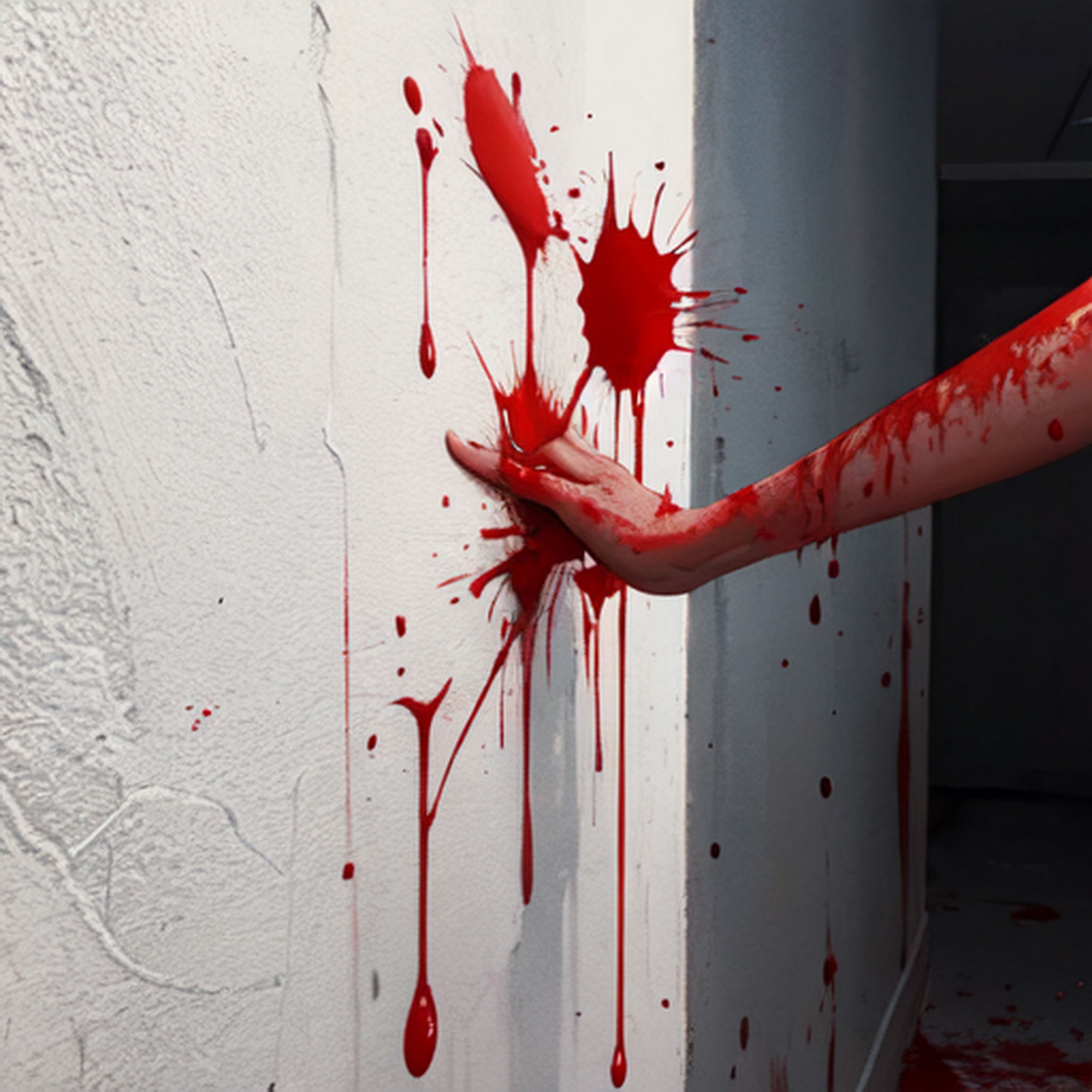 サンプル画像1:血のり・血飛沫 素材(豊川内角) [d_440989]