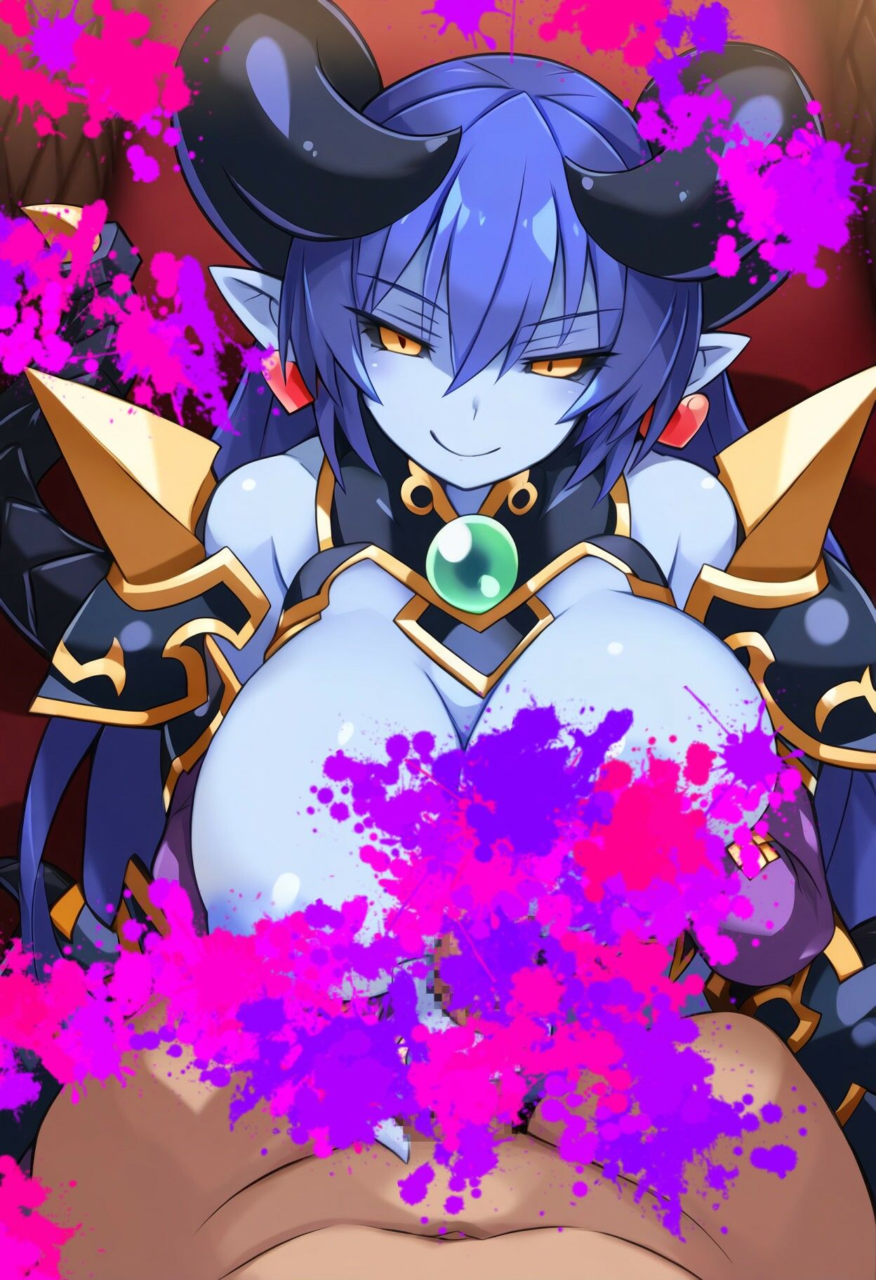 サンプル画像4:青肌魔将軍様の性事情(ある) [d_441020]