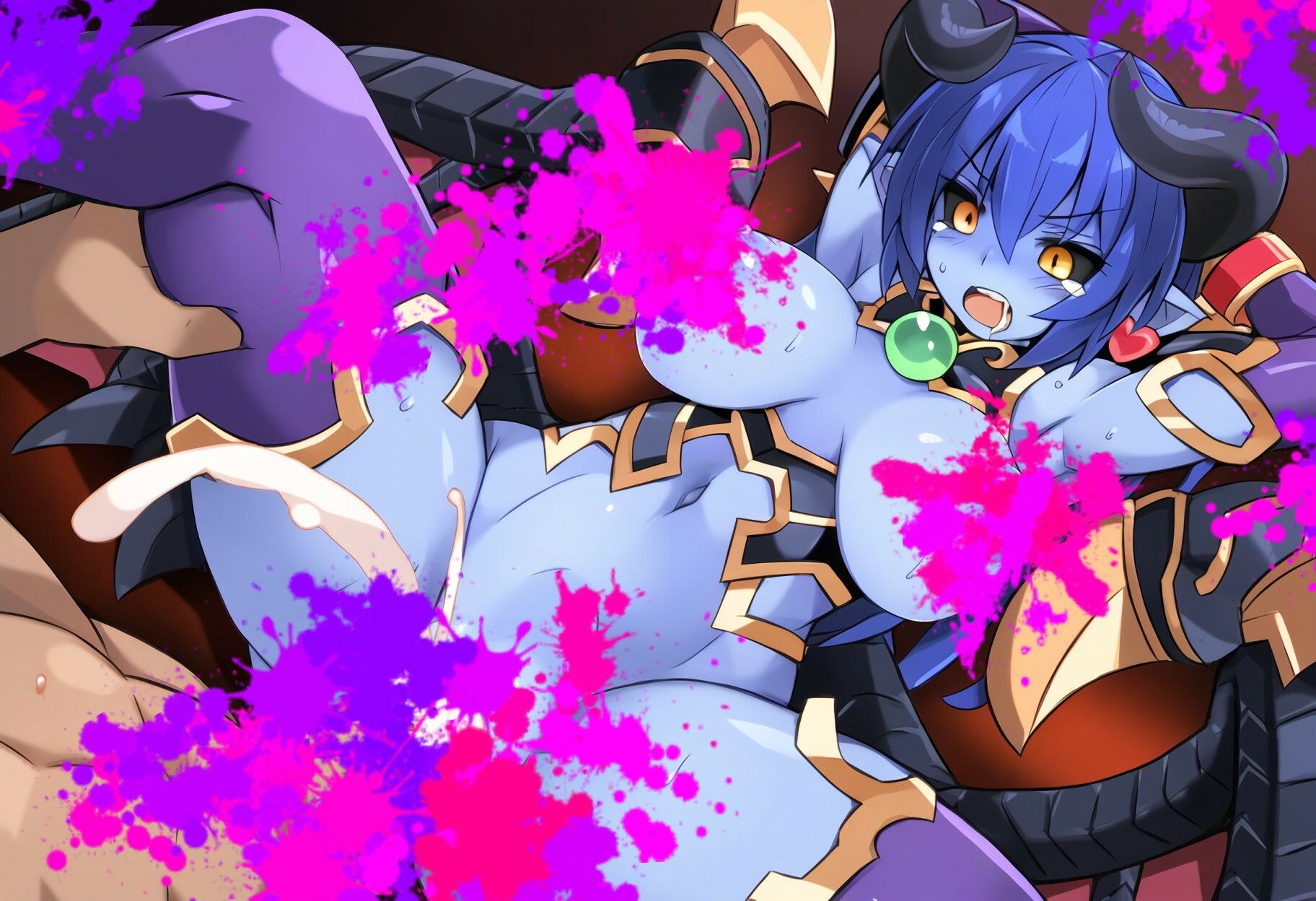 サンプル画像5:青肌魔将軍様の性事情(ある) [d_441020]