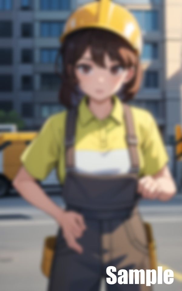 サンプル画像1:建築現場の女(ひこっそ) [d_441115]