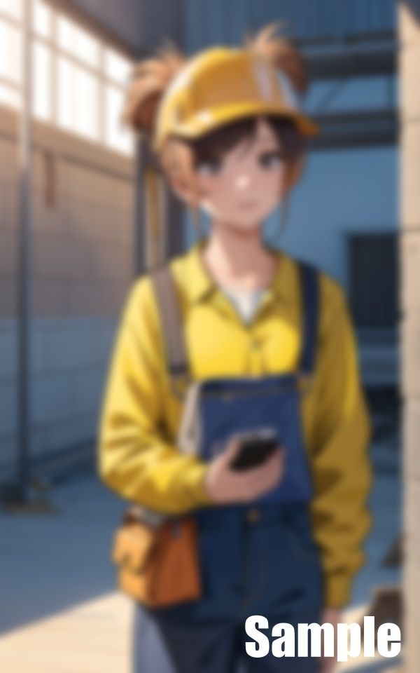 サンプル画像2:建築現場の女(ひこっそ) [d_441115]