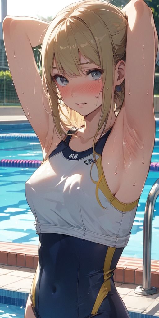 サンプル画像5:【200枚】スポーツ美少女たちのムレムレ汗ばむ腋(紺色ドリーム) [d_441268]