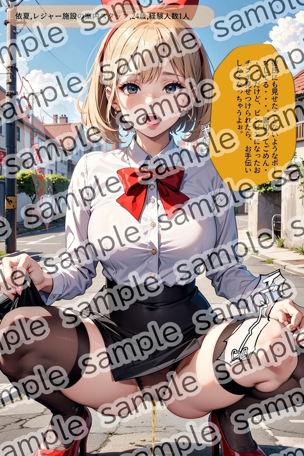 サンプル画像5:しゃがみ放尿美女【vol.3】(あらぶるま18＋（二次元）) [d_441289]