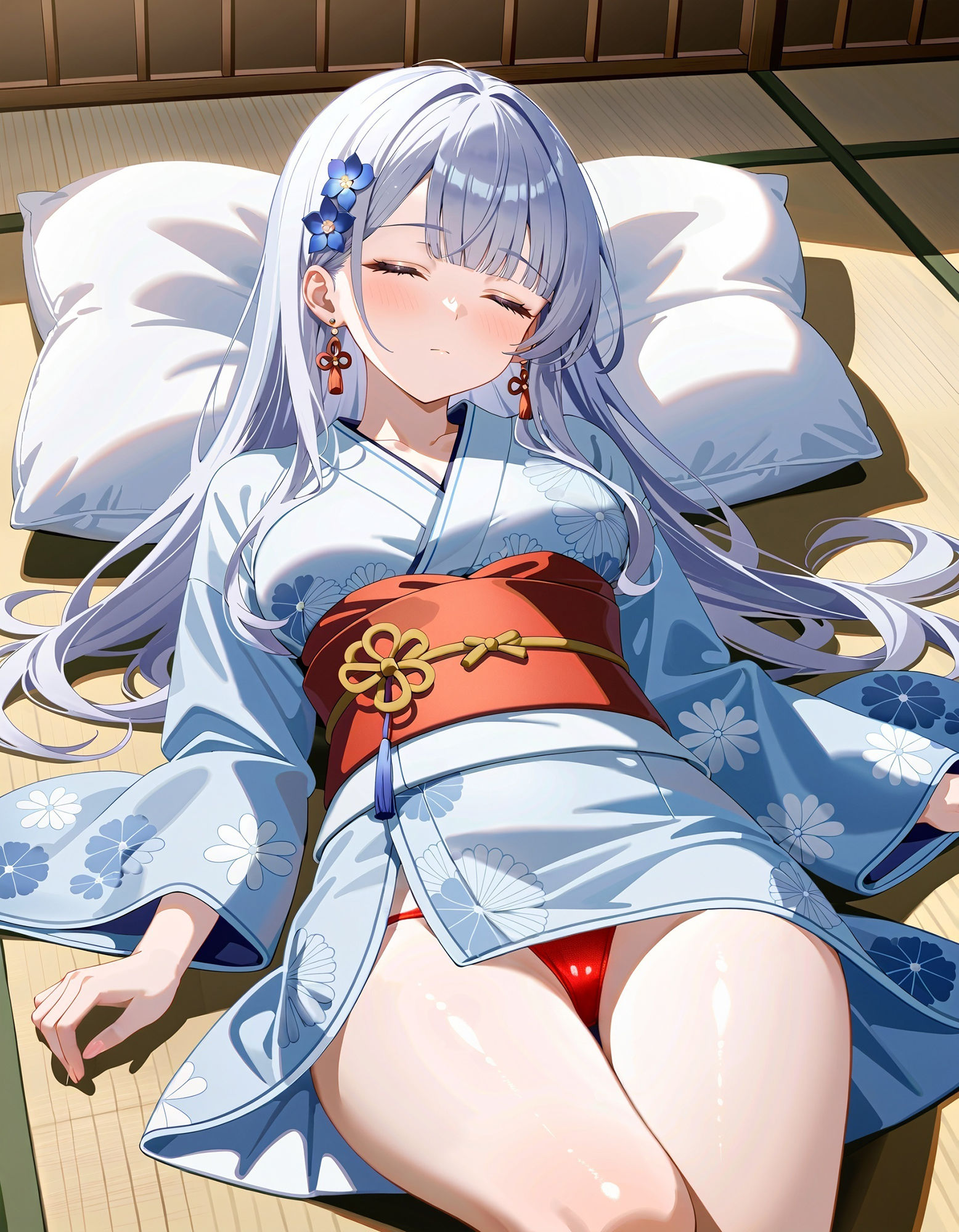 サンプル画像4:浴衣で寝そべりパンチラ(D.P.H.) [d_441331]