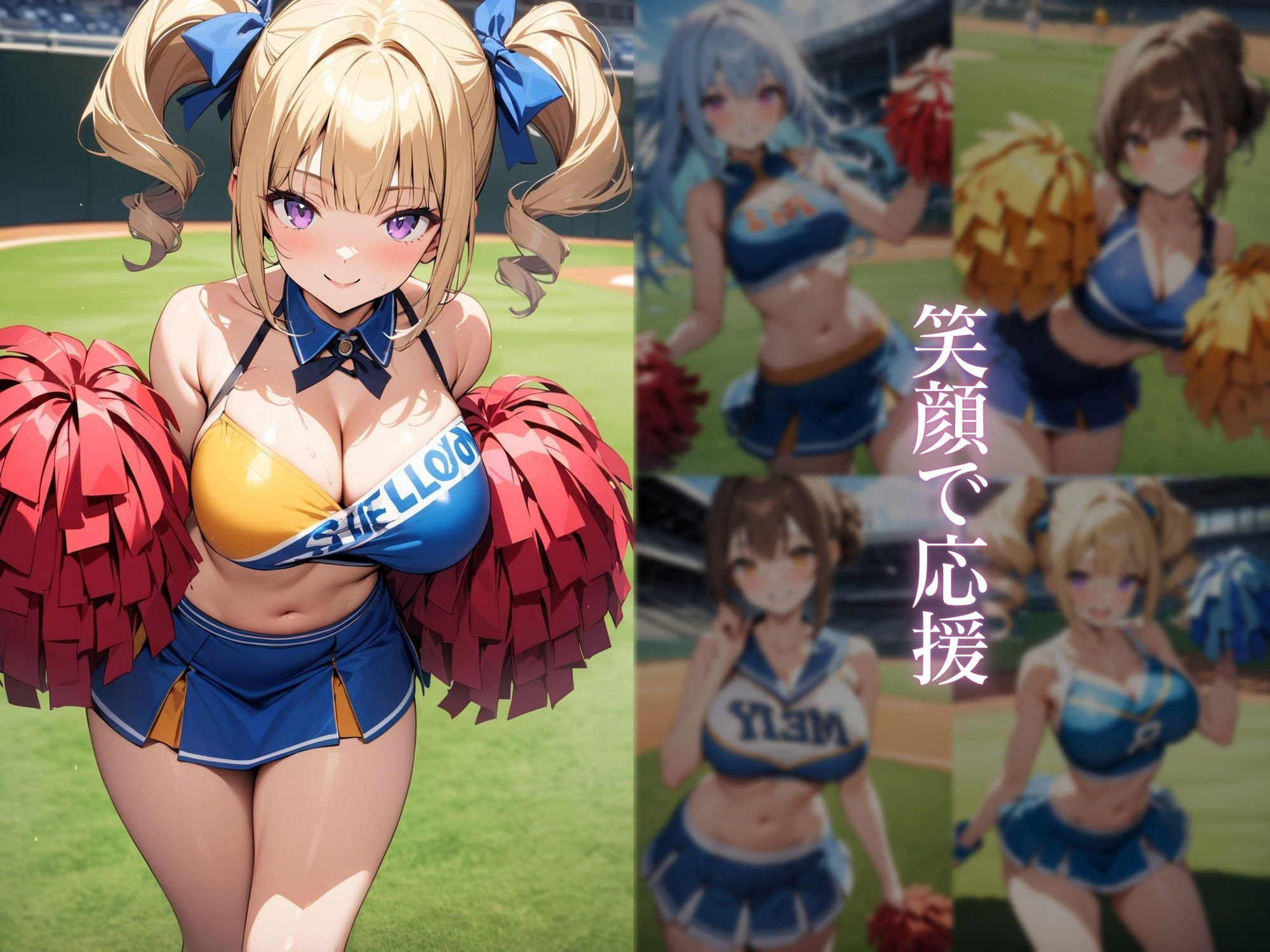 サンプル画像1:甲子園で応援が足りないJKチアガールを緊縛して観客の前で公開調教セックスした件(chappy) [d_441423]