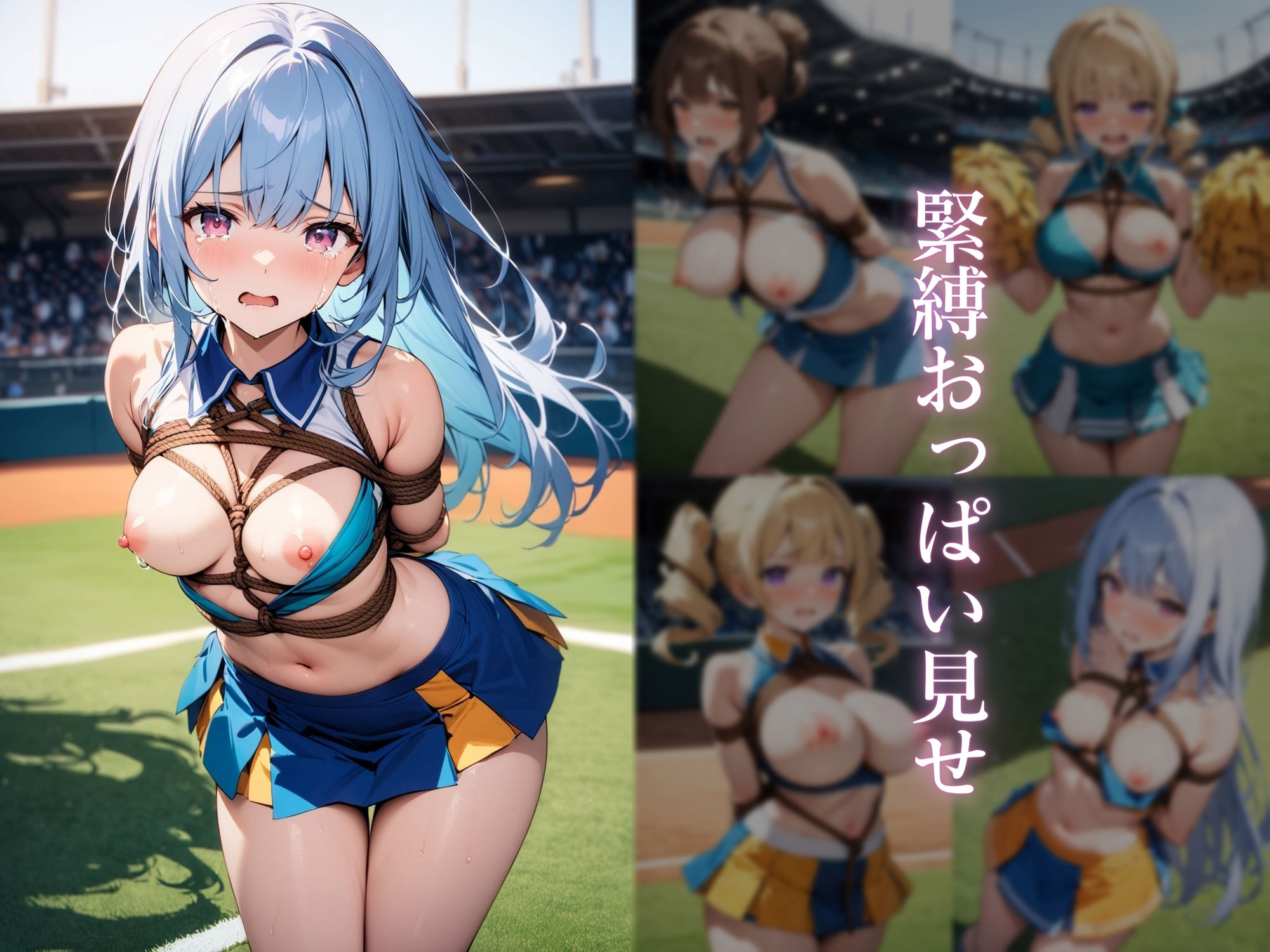 サンプル画像3:甲子園で応援が足りないJKチアガールを緊縛して観客の前で公開調教セックスした件(chappy) [d_441423]