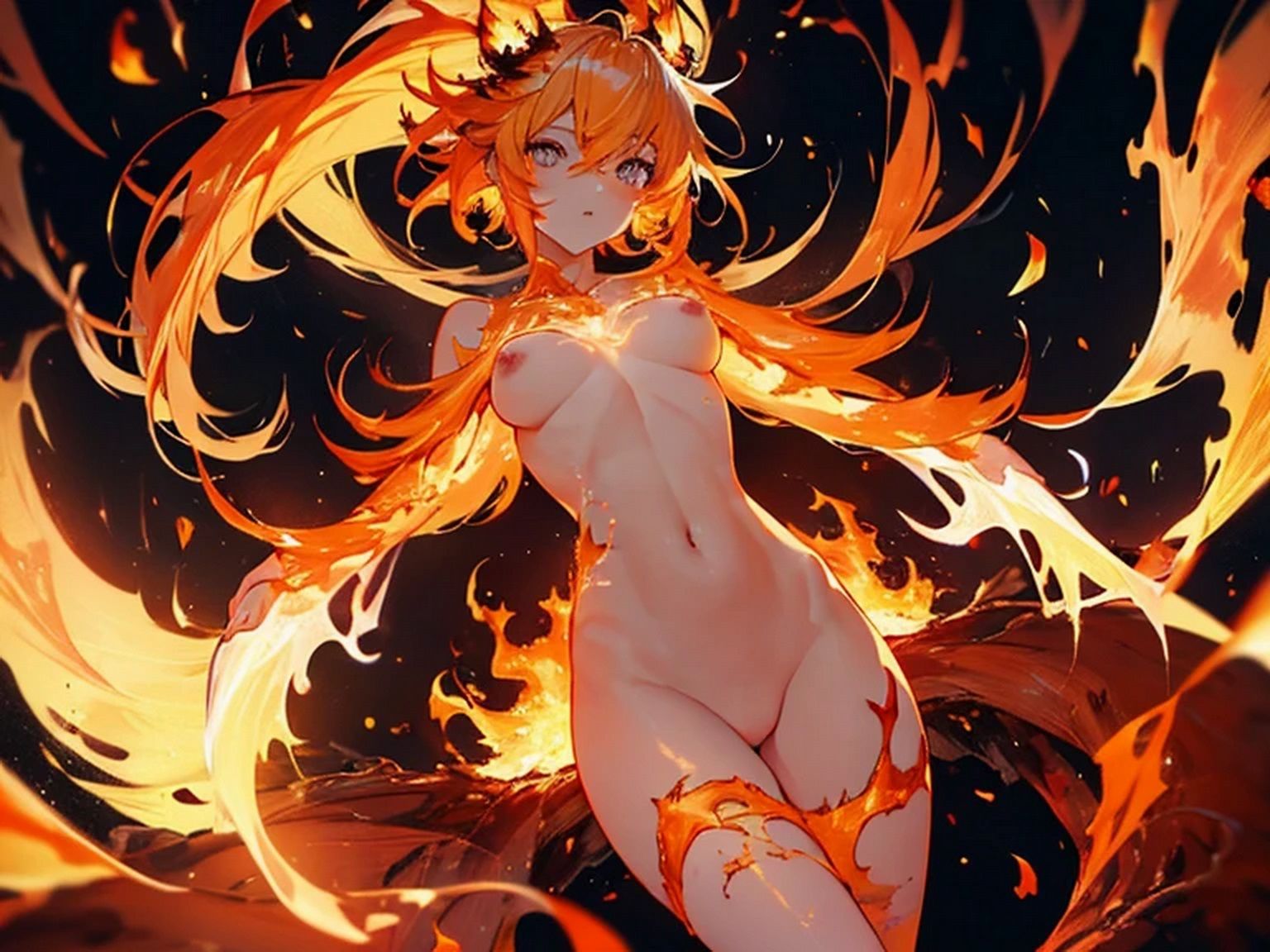 サンプル画像3:炎の神 イラストCG集(豊川内角) [d_441652]