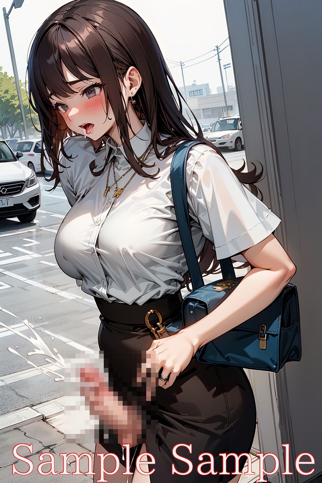 ふたなり野外露出(OL編)のサンプル画像 6