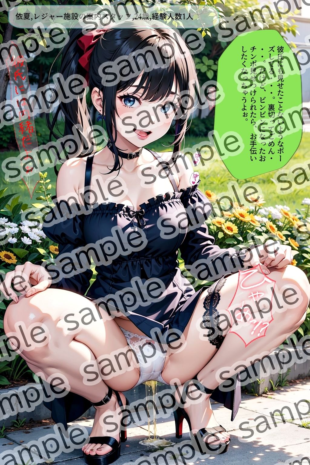 サンプル画像3:しゃがみ放尿美女【vol.4】(あらぶるま18＋（二次元）) [d_441796]