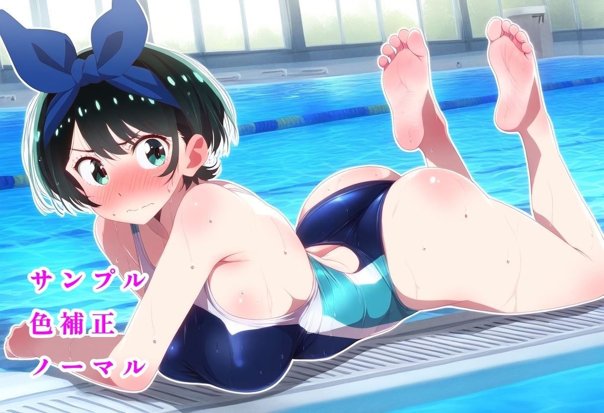 サンプル画像2:Ai image book.17 更〇瑠夏 競泳水着とJK(智之) [d_441844]