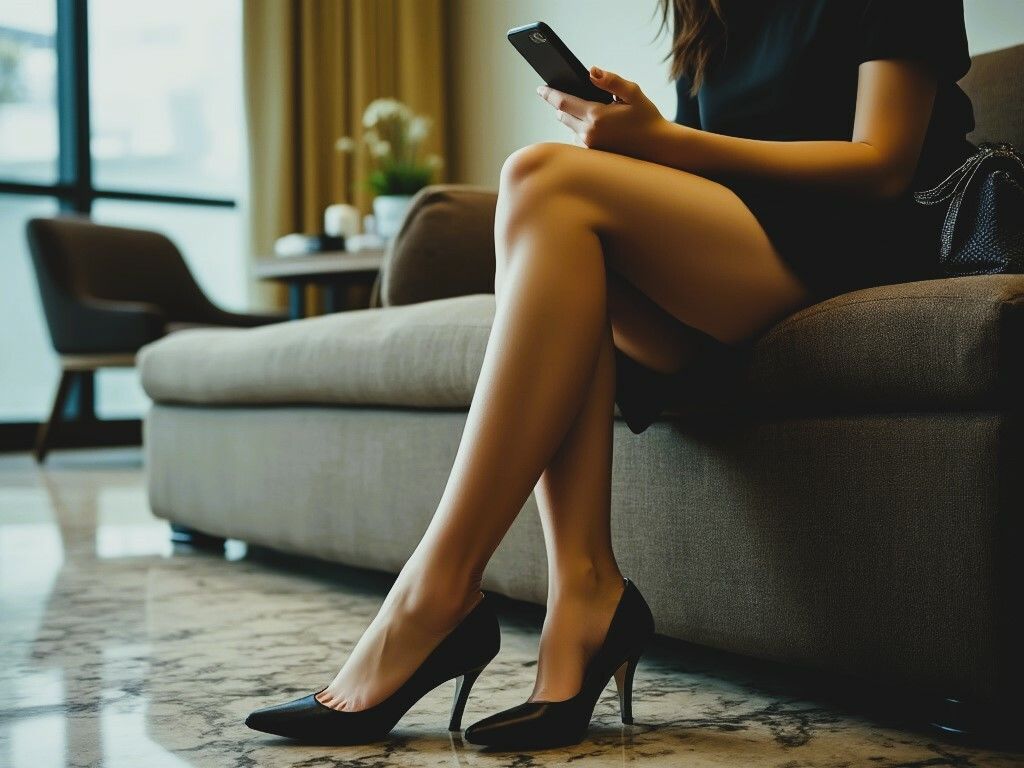 サンプル画像3:スマホに夢中な女（修正版）(もう限界) [d_441853]