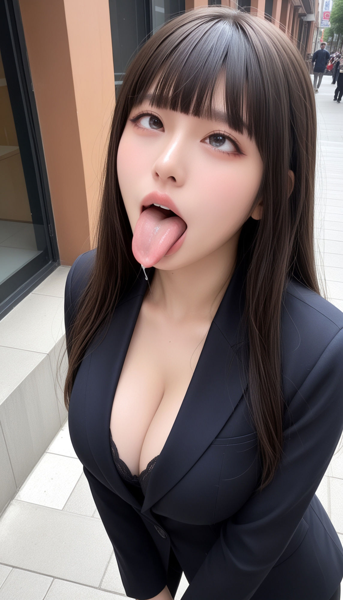 サンプル画像2:【着エロ】世の中の女、全員がアへ顔の世界線！コスプレ JK OL スーツ サンタ ジム 野外 チアガール チアリーダー ナース パン屋 店員 ポリス 警察 メイド 彼女 浴衣 着物(愛の女神) [d_441921]