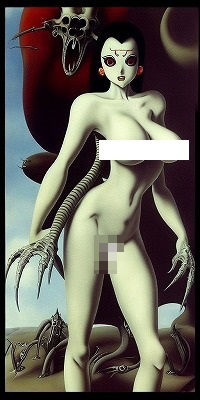 サンプル画像2:巨乳モンスター:脇から魔の手が生えている巨乳美女（何に使うつもり？ぶっ刺すの？首絞め？この世の終わり、極限SMの恐怖）(MUTANTITS) [d_442056]