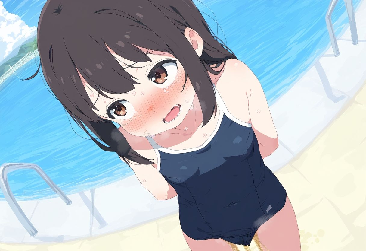 サンプル画像4:ショワショワ〜 水着放尿女子(ころも組) [d_442089]