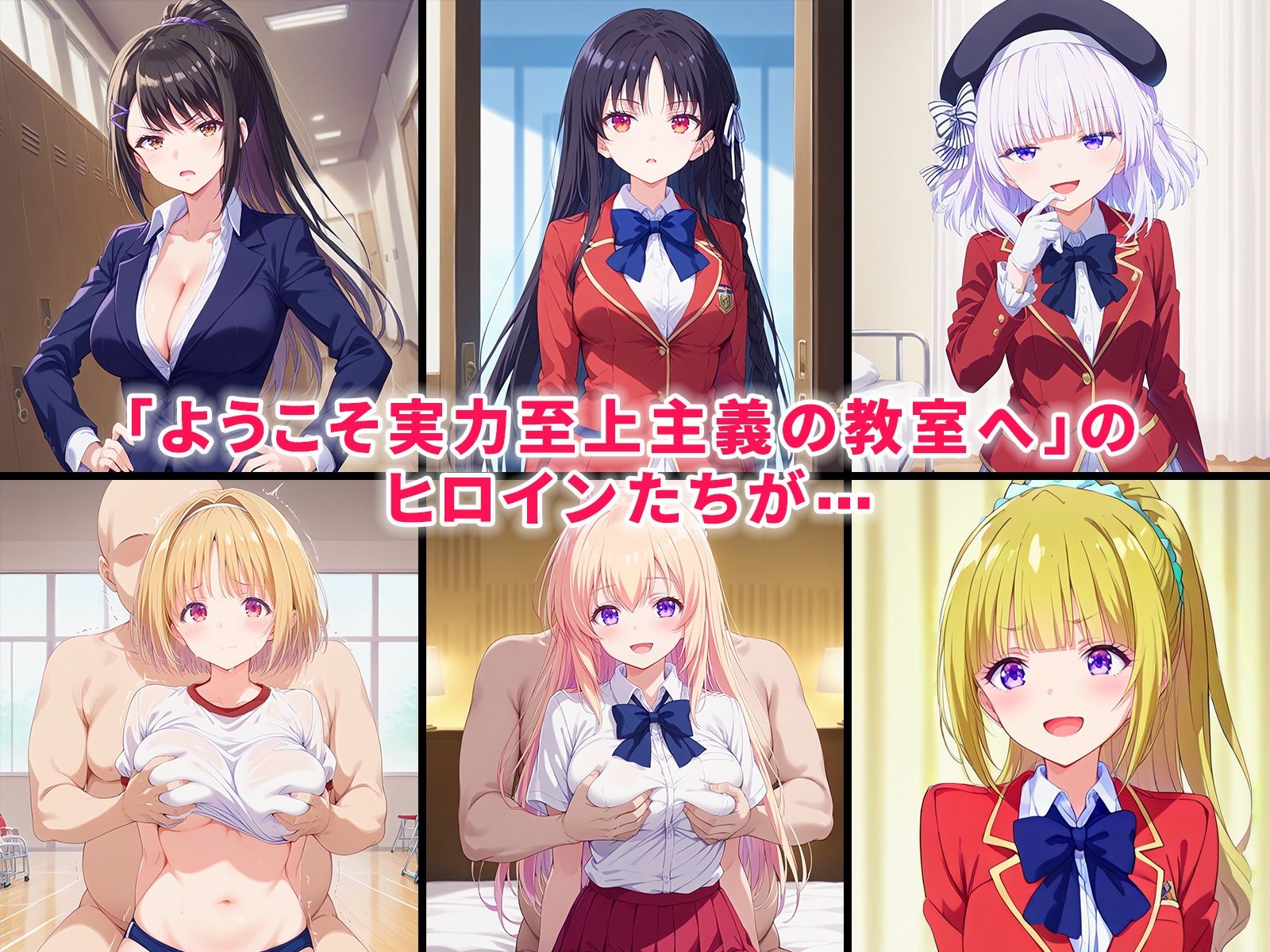 サンプル画像1:実力至上主義の学園の一軍女子が催●おじさんに全員寝取られ孕まされる話(ぶるーと) [d_442108]