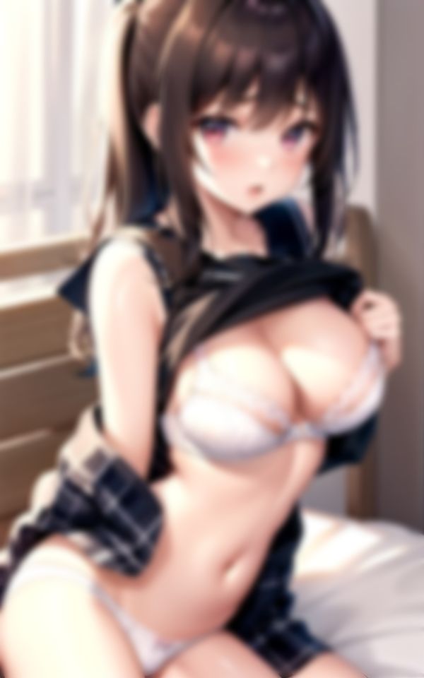 サンプル画像5:あざとい表情で下着を見せる淫らな巨乳制服美女(AアイLABO) [d_442321]