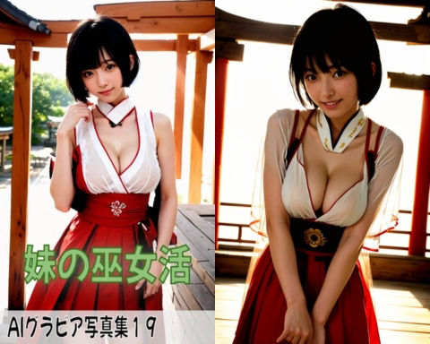 サンプル画像1:AIグラビア写真集19〜妹の巫女活〜(ねも) [d_442583]